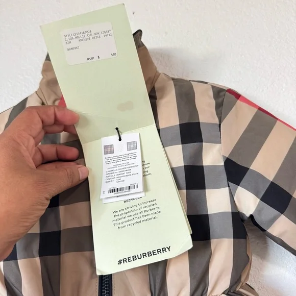 Burberry Kids' Check Puffer Jacket - Picture 6 of 13